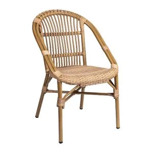 Silla aluminio y Rattan sintético Samoa