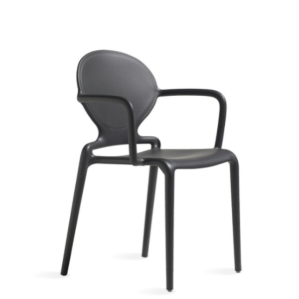 sillón plastico exterior negro