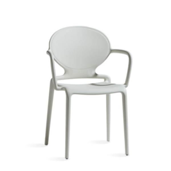 sillón plastico exterior blanco