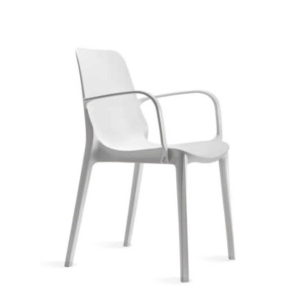 sillón plastico exterior blanca