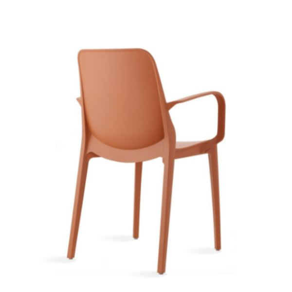 sillón plastico exterior naranja