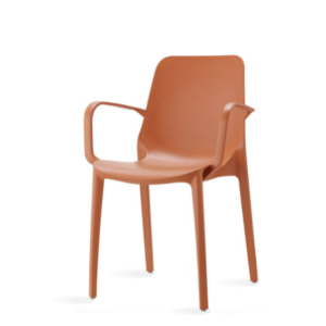 sillón plastico exterior naranja