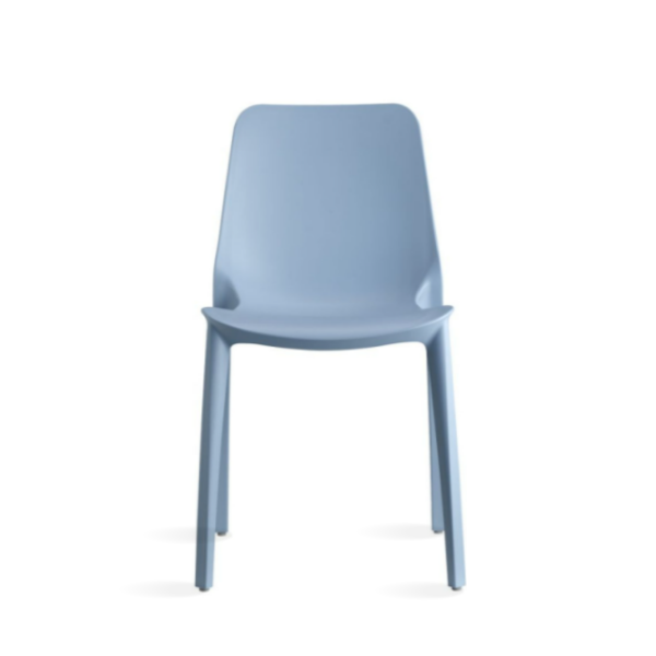 sillas plastico exterior azul