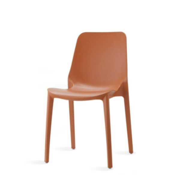 sillas plastico exterior naranja