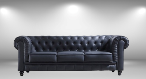 sofa chesterfield negro